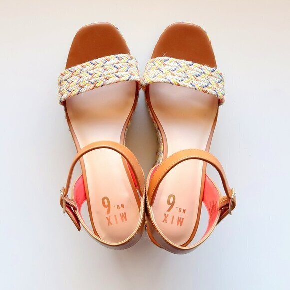 Mix No. 6 Cammie Multicolor Platform Wedge Heel Espadrille Sandals Summer Shoes - Picture 6 of 16